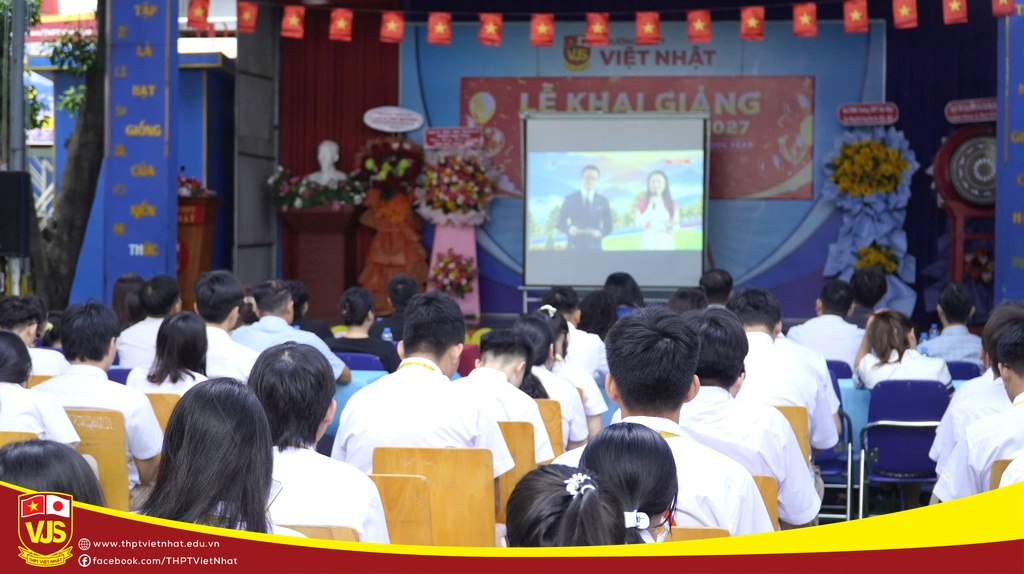 Trường THPT Việt Nhật hòa chung không khí cả nước chào đón Lễ khai giảng năm học 2026 – 2027