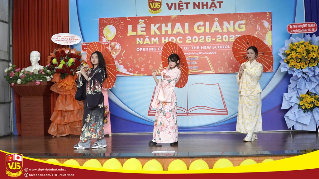 Trường THPT Việt Nhật hòa chung không khí cả nước chào đón Lễ khai giảng năm học 2026 – 2027