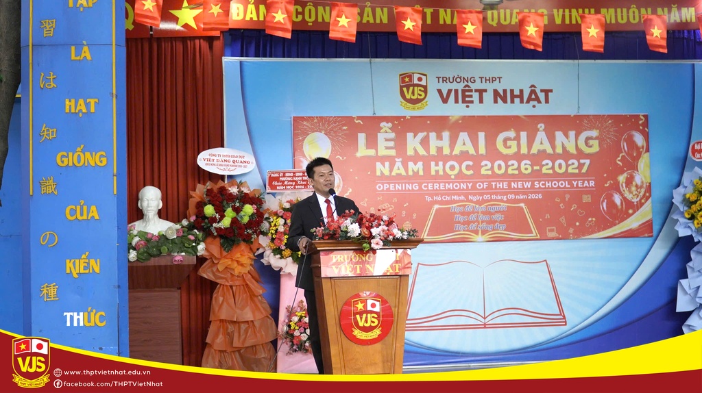 Trường THPT Việt Nhật hòa chung không khí cả nước chào đón Lễ khai giảng năm học 2026 – 2027