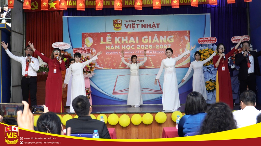 Trường THPT Việt Nhật hòa chung không khí cả nước chào đón Lễ khai giảng năm học 2026 – 2027