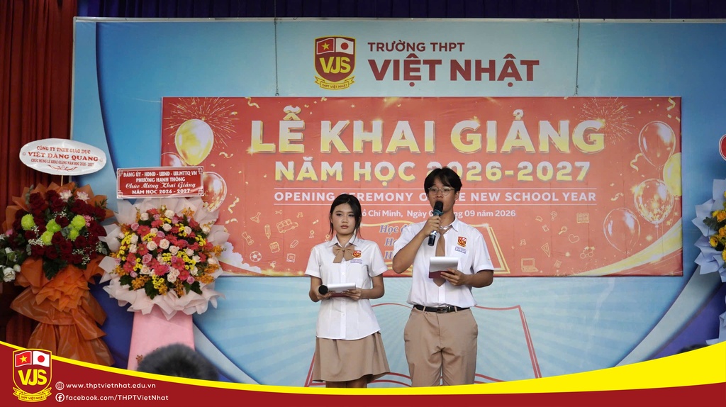 Trường THPT Việt Nhật hòa chung không khí cả nước chào đón Lễ khai giảng năm học 2026 – 2027