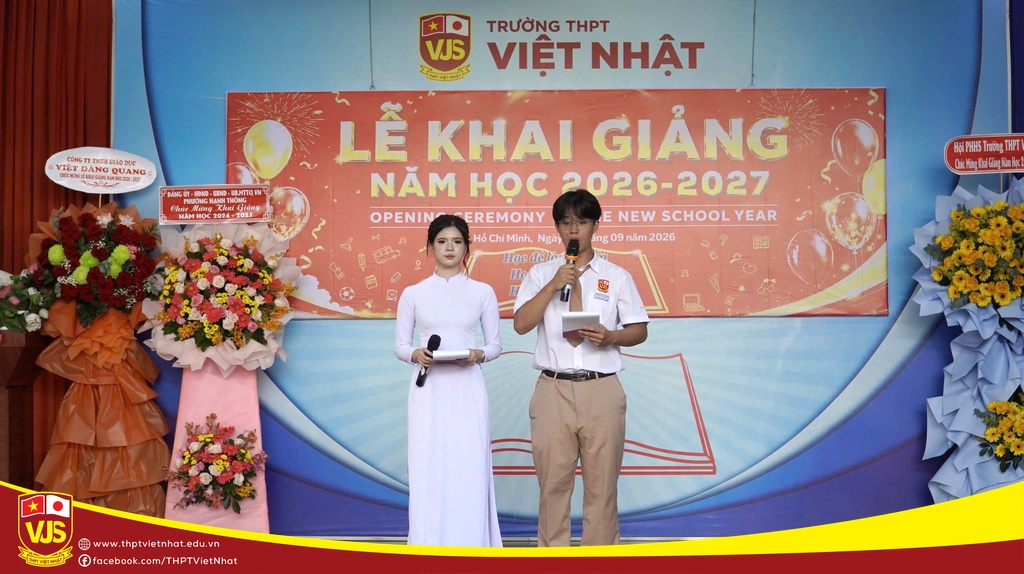 Trường THPT Việt Nhật hòa chung không khí cả nước chào đón Lễ khai giảng năm học 2026 – 2027