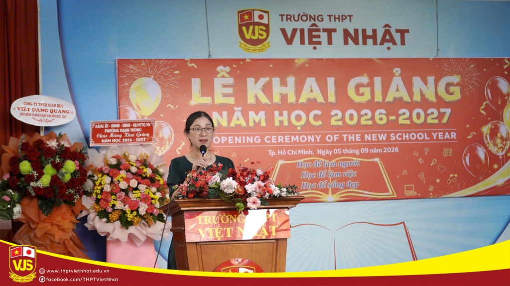 Trường THPT Việt Nhật hòa chung không khí cả nước chào đón Lễ khai giảng năm học 2026 – 2027
